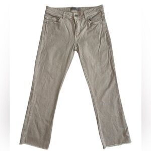 Zara Basic Denim z1975 Jeans Size 6 Beige Nude Creamy Color - Raw Edge Hem